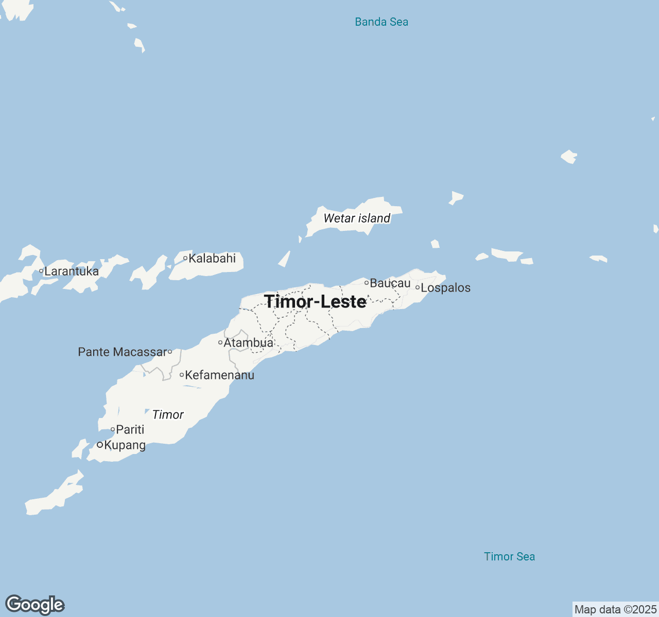 Map of East Timor